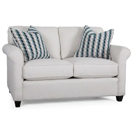 Causal Loveseat with Rolled Arms
